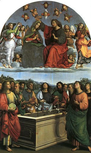Raphael - Coronation of the Virgin (Oddi Altarpiece) 1502-03