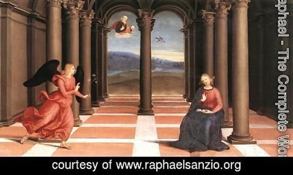 Raphael - The Annunciation (Oddi altar, predella)