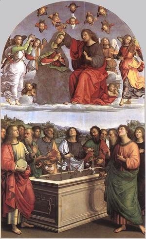 Raphael - The Crowning of the Virgin (Oddi altar)