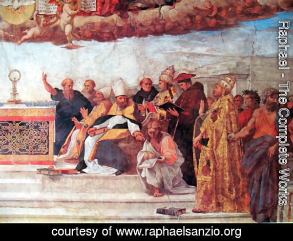 Raphael - Disputation of the Holy Sacrament (Detail) 7