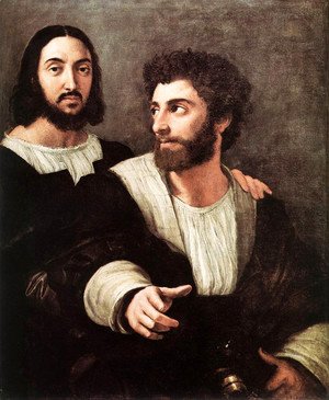 Raphael - Self Portrait With A Friend 1517-1519