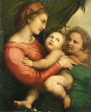 Raphael - The Madonna and Child with the Infant Saint John the Baptist 2