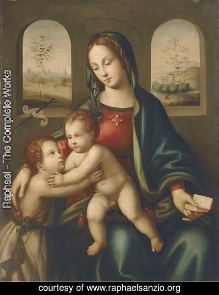 Raphael - The Madonna and Child with the Infant Saint John the Baptist 3
