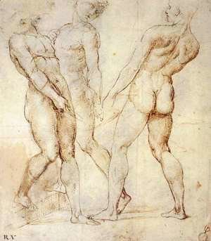 Study of Three Nude Bearers