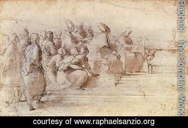 Raphael - Study for the Disputa 2