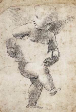 Winged Putto with Cartello
