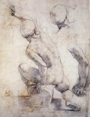 Raphael - Study of a Seated Figure for a Resurrection