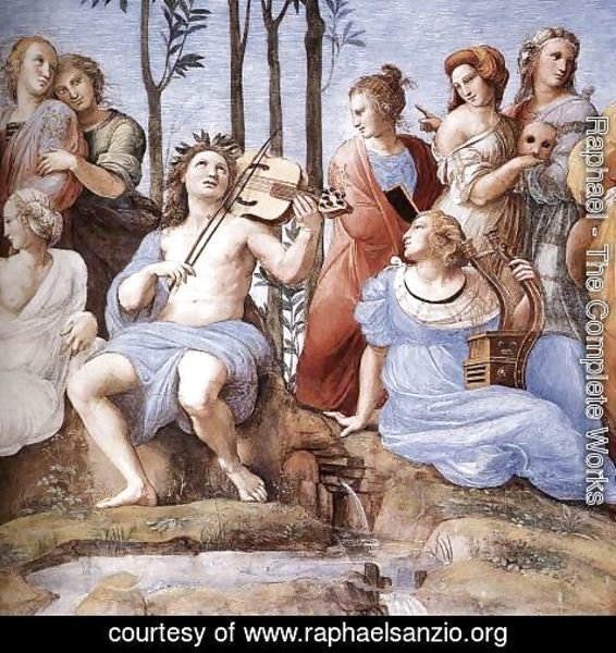 Raphael - The Parnassus, from the Stanza delle Segnatura (detail) 2