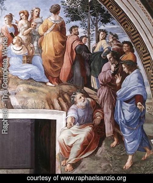 Raphael - The Parnassus, from the Stanza delle Segnatura (detail) 3