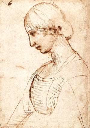 Raphael - Waist Length Figure Of A Young Woman