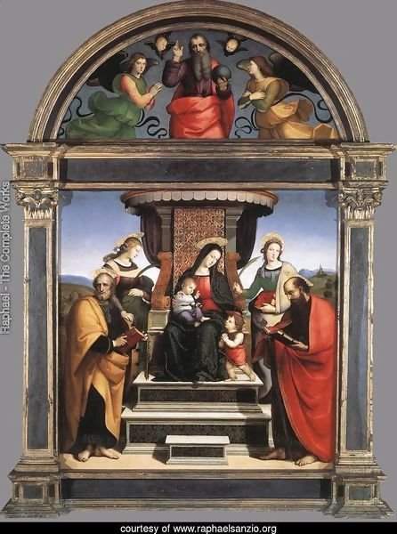 Madonna And Child Enthroned With Saints
