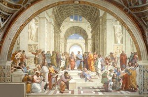 Raphael - The School of Athens (from the Stanza della Segnatura) 1510-11