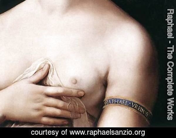 Raphael - Portrait of a Young Woman [detail: 1] (or La Fornarina)