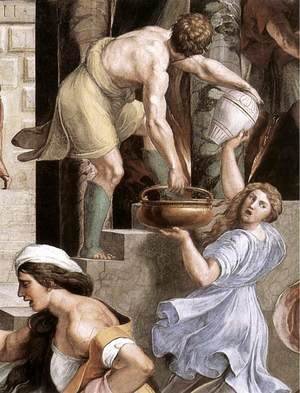 Raphael - The Fire in the Borgo [detail: 2]