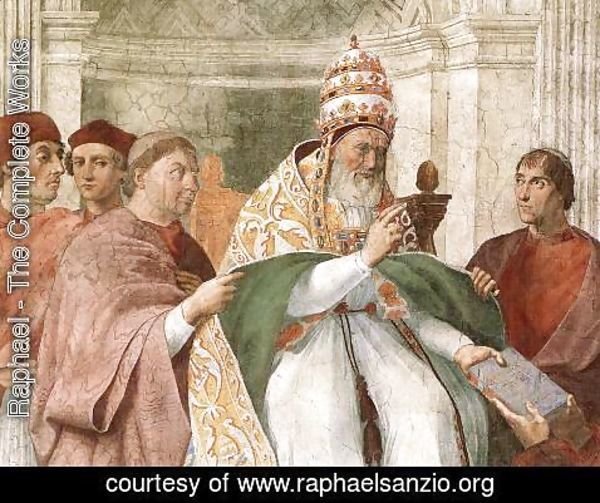 Raphael - Gregory IX Approving the Decretals [detail: 1]