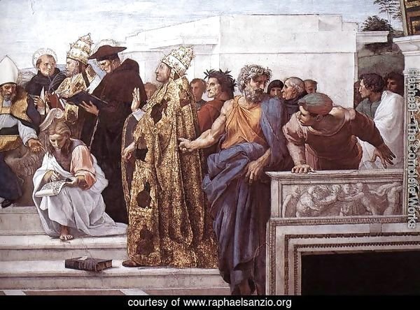 Disputation of the Holy Sacrament (La Disputa) [detail: 13]