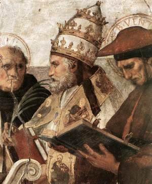 Raphael - Disputation of the Holy Sacrament (La Disputa) [detail: 8]