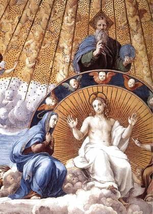 Raphael - Disputation of the Holy Sacrament (La Disputa): Christ Glorified