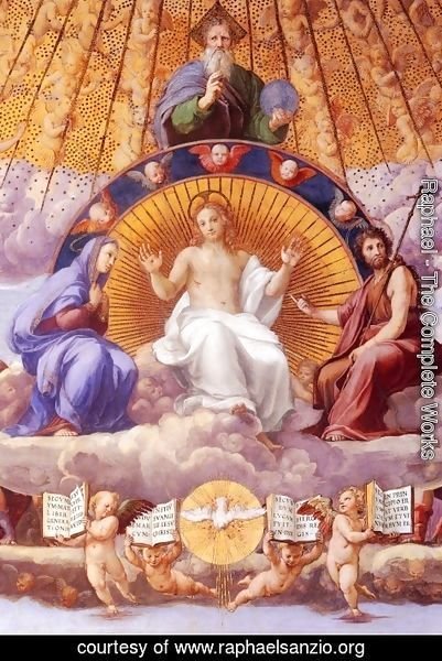 Raphael - Disputation of the Holy Sacrament (La Disputa): Christ Glorified [detail: 1]