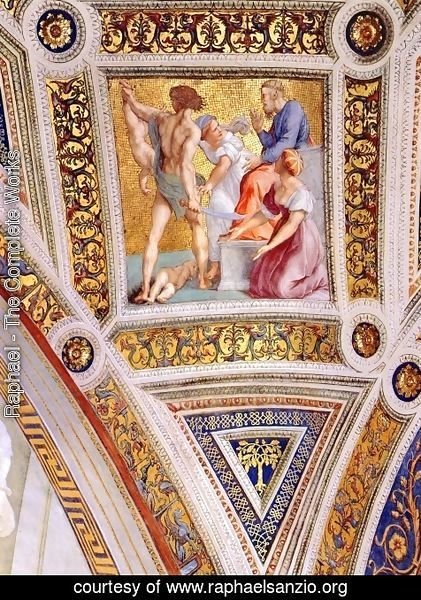 Raphael - The Stanza della Segnatura Ceiling: The Judgment of Solomon [detail: 2]