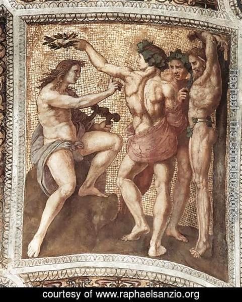 Raphael - The Stanza della Segnatura Ceiling: Apollo and Marsyas