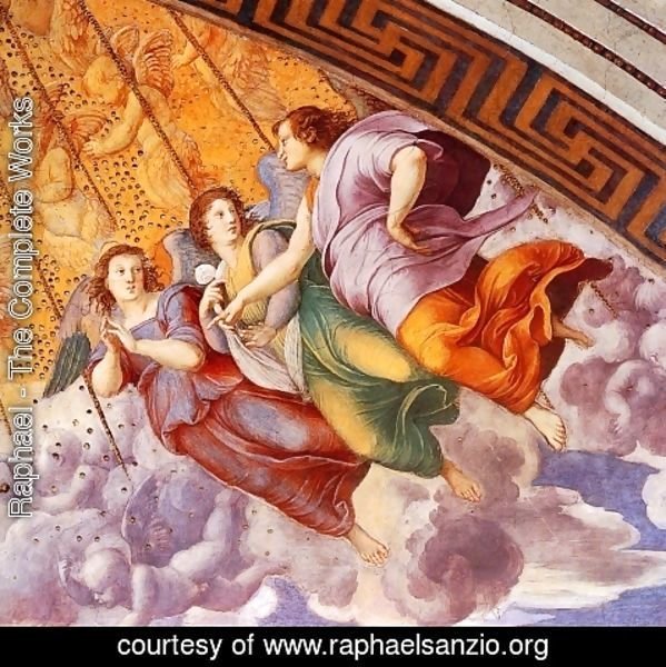 Raphael - The Stanza della Segnatura Ceiling [detail: 2]