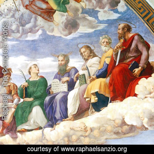 Raphael - The Stanza della Segnatura Ceiling [detail: 3]