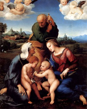 Raphael - The Holy Family with Saints Elizabeth and John (or The Canigiani Holy Family)