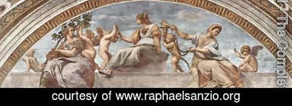 Raphael - Stanza della Segnatura in the Vatican for Pope Julius II, scene allegory of virtue