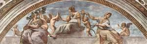 Raphael - Stanza della Segnatura in the Vatican for Pope Julius II, scene allegory of virtue