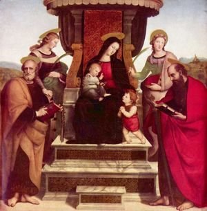 Raphael - Maria with Crist and John the baptist as children