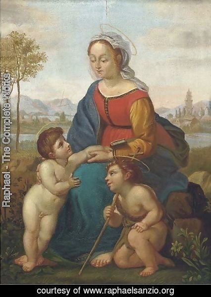 Raphael - La Belle Jardiniere The Madonna and Child with the Infant Saint John the Baptist