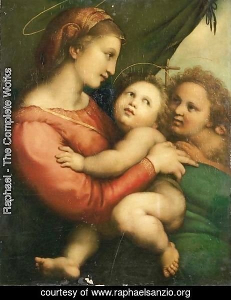 Raphael - The Madonna and Child with the Infant Saint John the Baptist 2