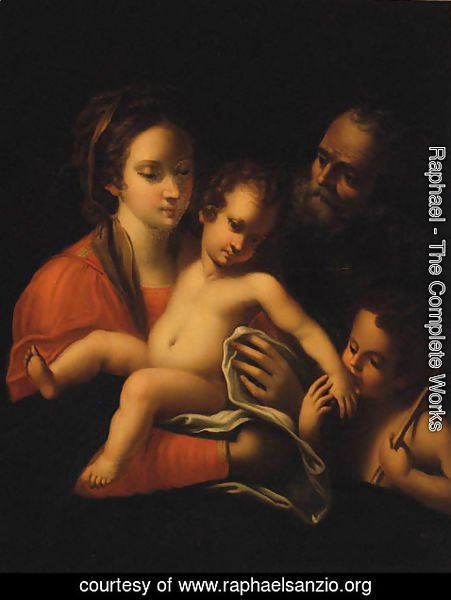 Raphael - The Holy Family with the Infant Saint John the Baptist 2