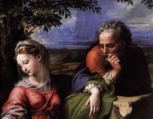 Raphael - Holy Family below the Oak (detail)