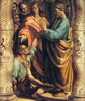 Raphael - Healing of the Lame Man (detail)