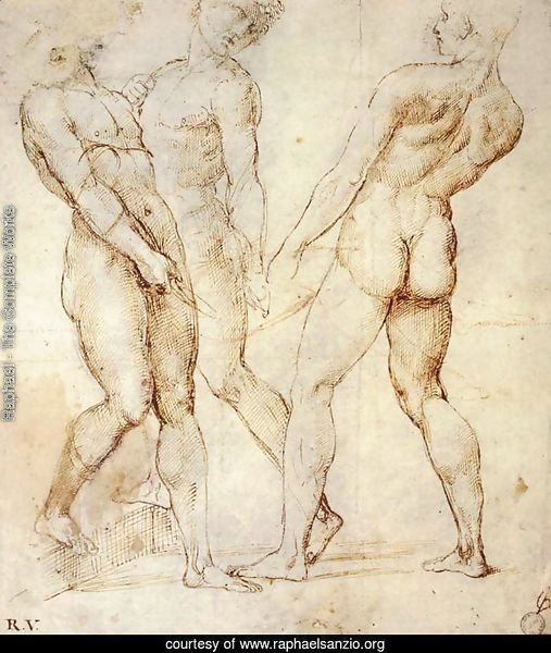 Study of Three Nude Bearers