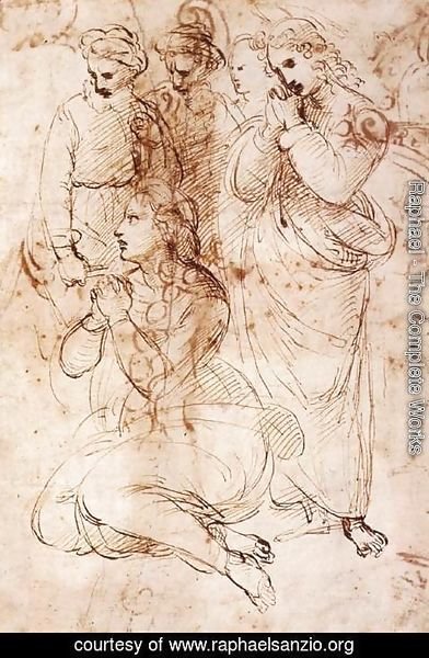 Raphael - Study of Mourning Figures