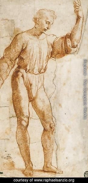 Raphael - Study of Christ for Handing-over the Keys (fragment)