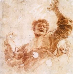 Raphael - Study of God the Father (recto)
