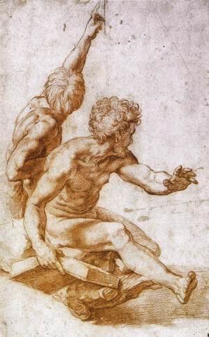 Raphael - Figure Study of Two Apostles