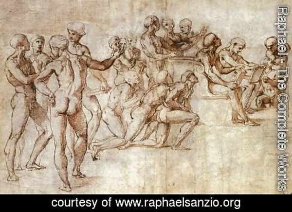 Raphael - Nude Garzone Study for the Disputa