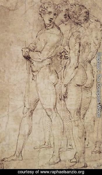 Raphael - Three Standing Nude Men
