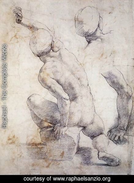 Raphael - Study of a Seated Figure for a Resurrection