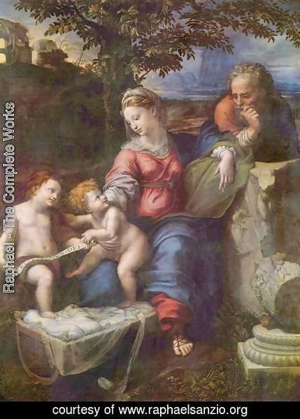Raphael - Holy Family under the oak, with John the Baptist