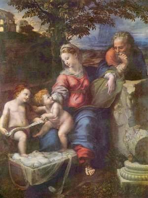 Raphael - Holy Family under the oak, with John the Baptist