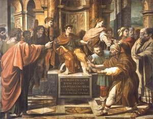 Raphael - The Blinding of Elymas (cartoon for the Sistine Chapel)