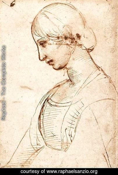Raphael - Waist Length Figure Of A Young Woman