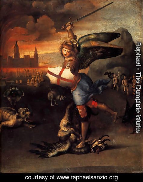 Raphael Saint Michael And The Dragon Painting Reproduction |  raphaelsanzio.org